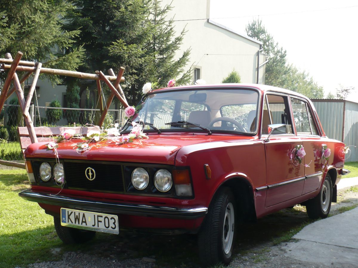 Fiat 125p,piękne wspomnienie PRL-u do ślubu Wadowice