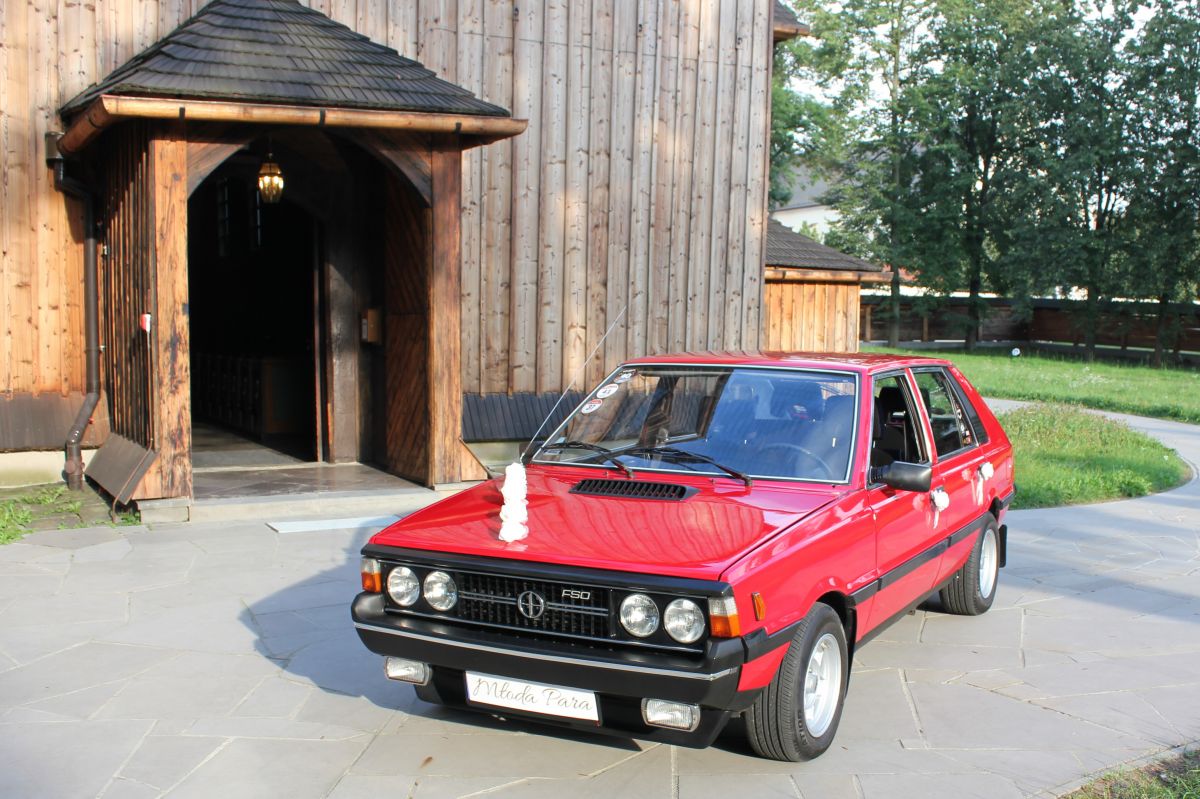 samochód do ślubu auto na wesele klasyk retro zabytek Polonez Borewicz Kraków
