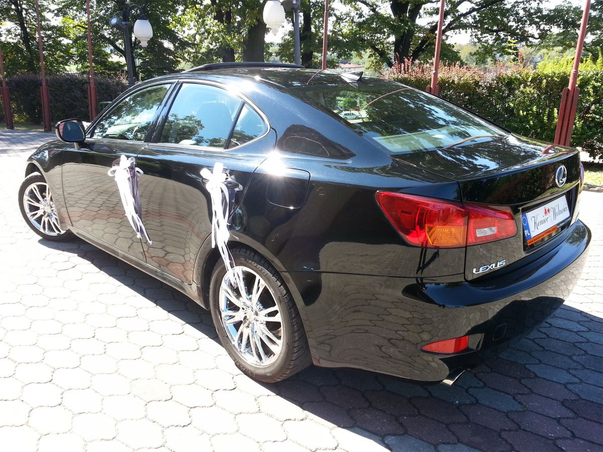 Reprezentacyjny, czarny Lexus IS 250 do ślubu Jastrzębie-Zdrój